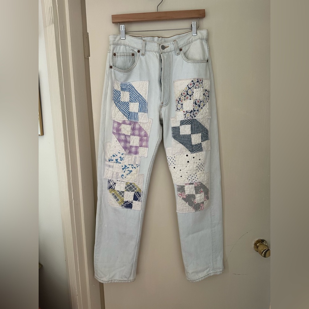 Levi’s upcycled with quilted accents